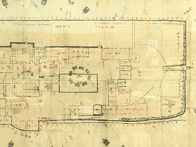 大賀酒造敷地図面 天保年間（1830年～1845年頃）